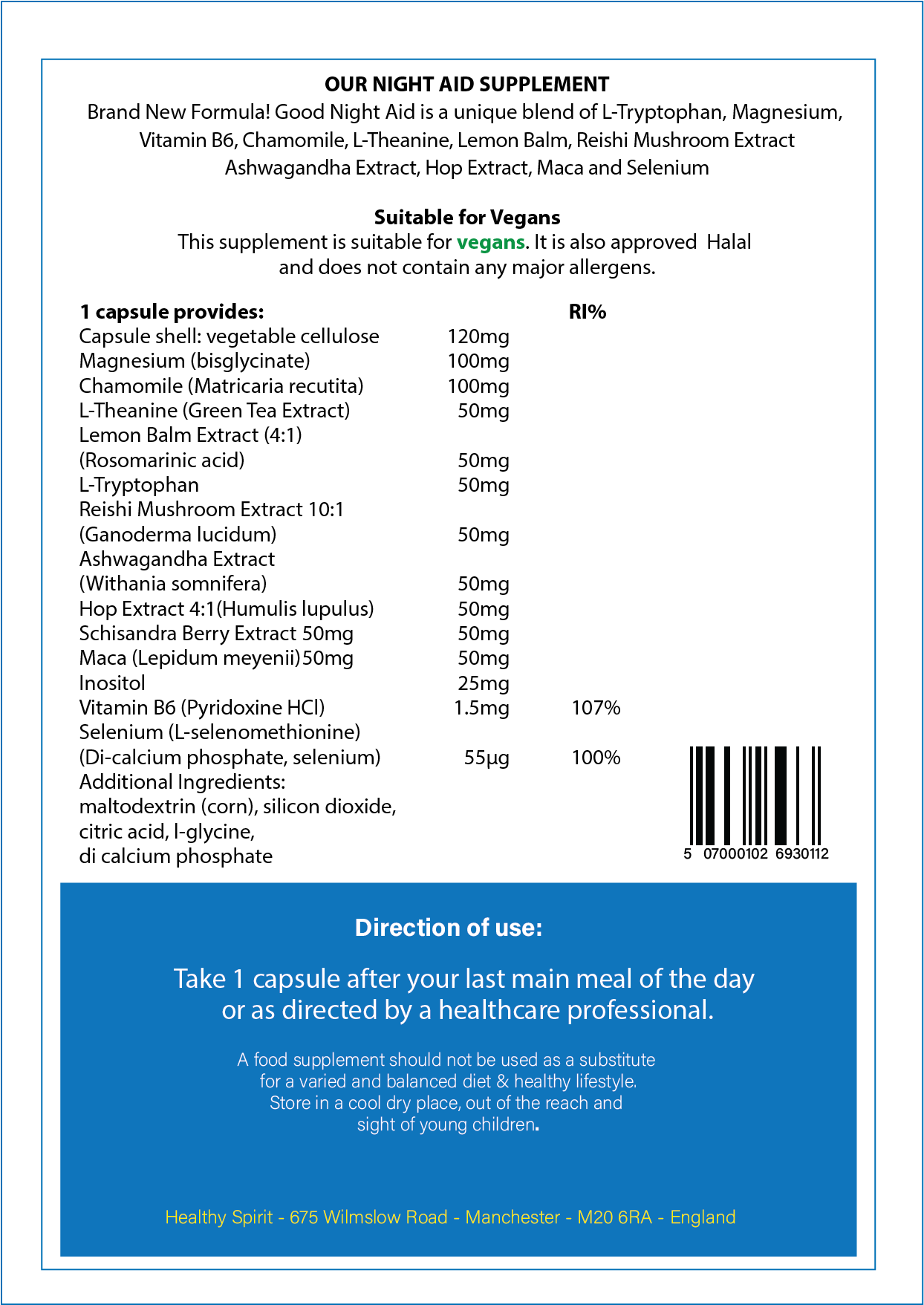 Good Night Aid - Natural Sleep Support Supplement
